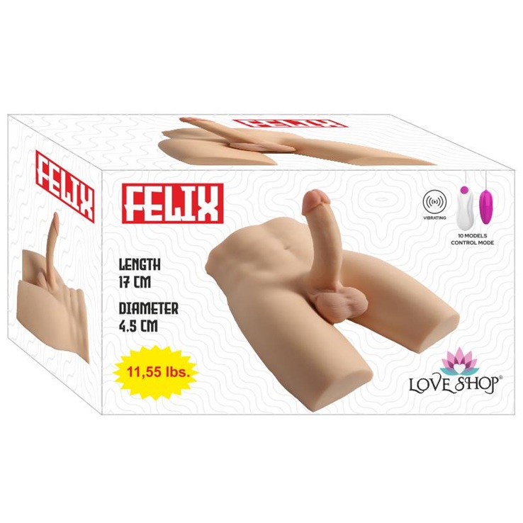 Felix Titreşimli Realistik Kalça Penis