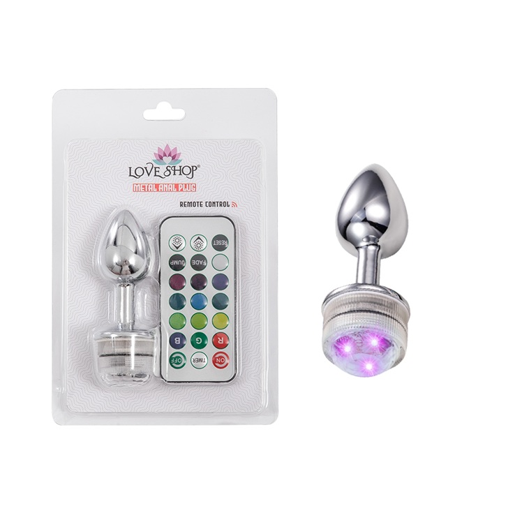 Metal Anal Plug Küçük Boy Işıklı