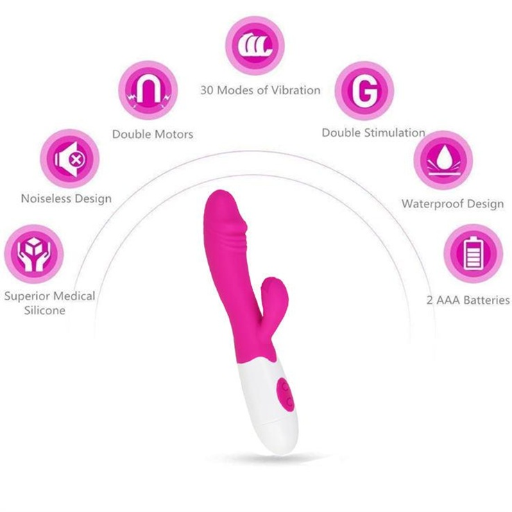 Klitoris ve G-Spot Uyarıcı 2 in 1 Rabbit Vibratör